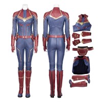 Marvel 2019 Movie Captain Marvel Carol Danvers Cosplay Costume-B Edition  